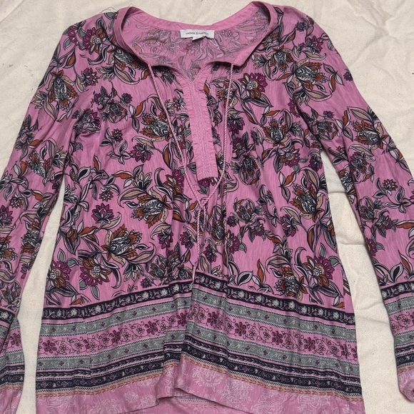 Vintage America Purple Floral Blouse - Picture 2 of 16